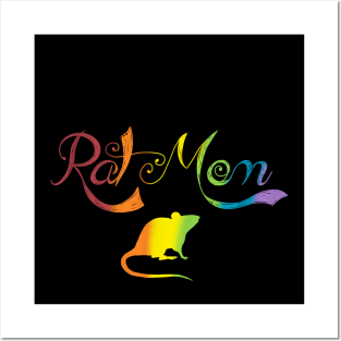 Rat Mom - Rainbow Posters and Art